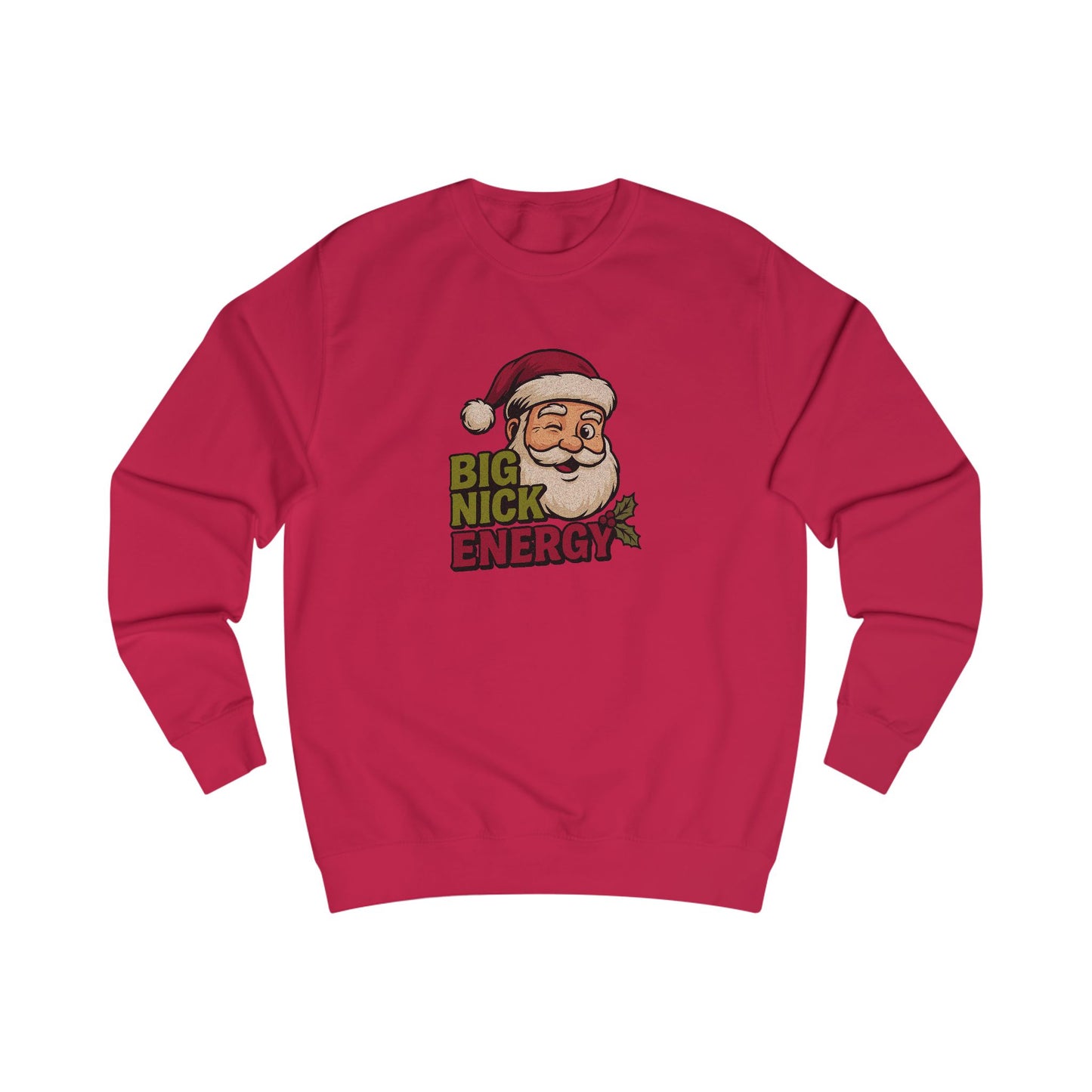 Big Nick Energy — Retro Santa Christmas Sweatshirt (Light)