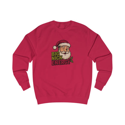 Big Nick Energy — Retro Santa Christmas Sweatshirt (Light)