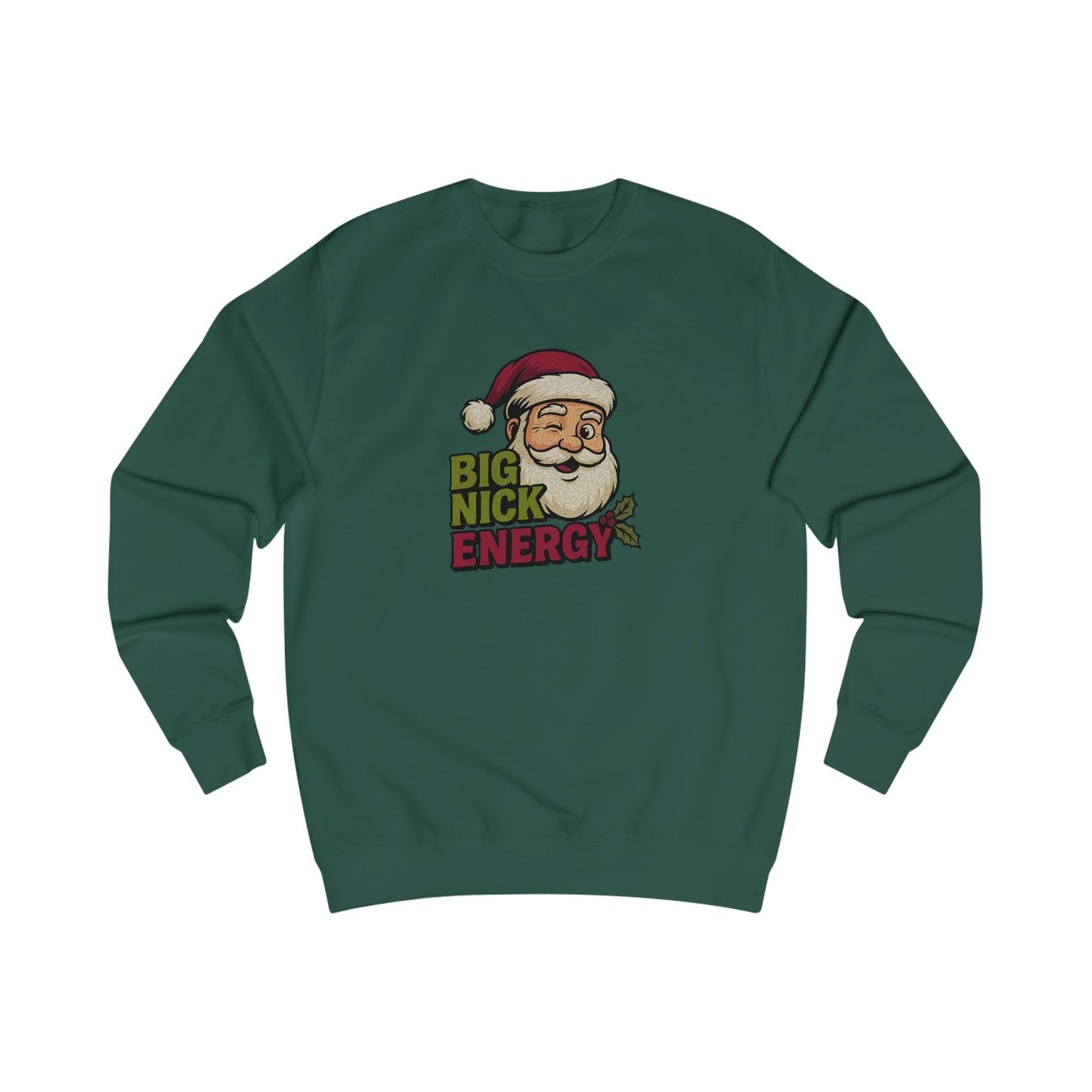 Big Nick Energy — Retro Santa Christmas Sweatshirt (Light)