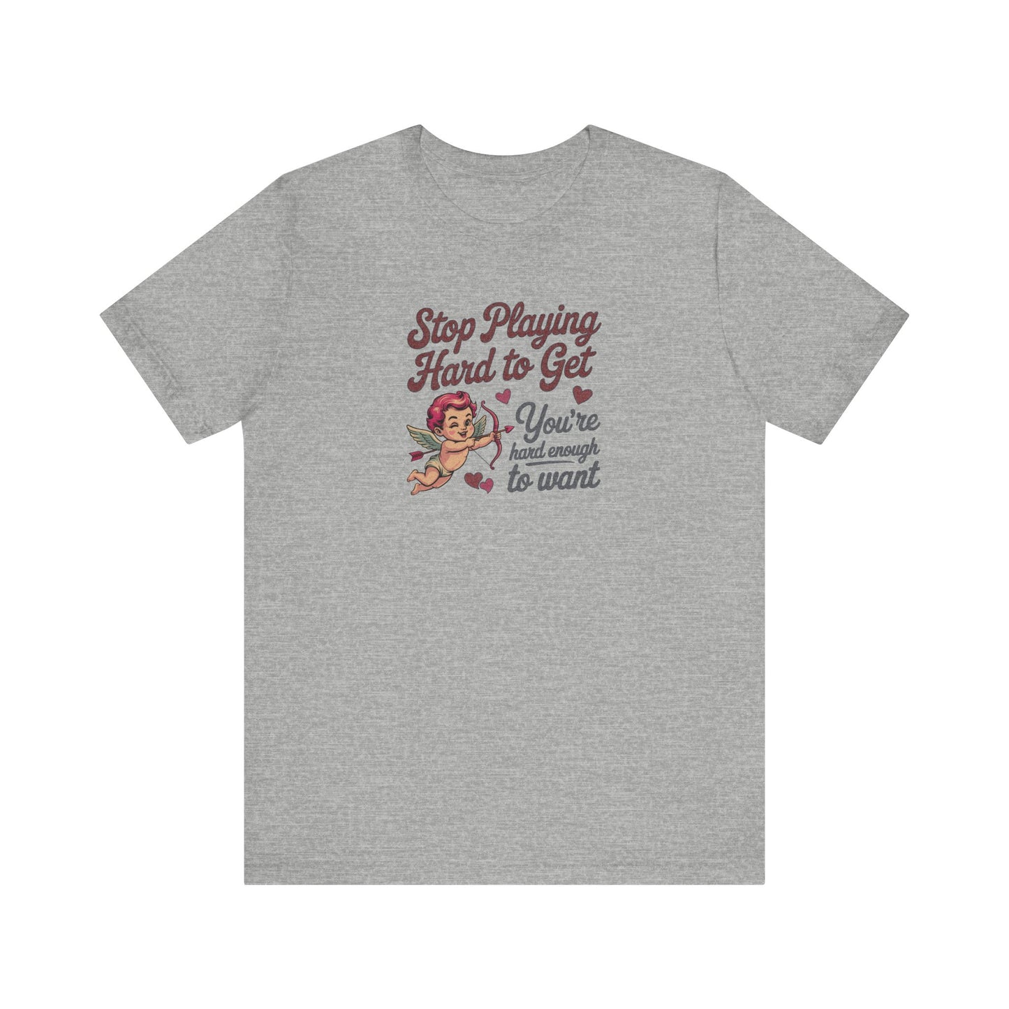 Stop Playing Hard to Get — Retro Cupid Tee (Light)