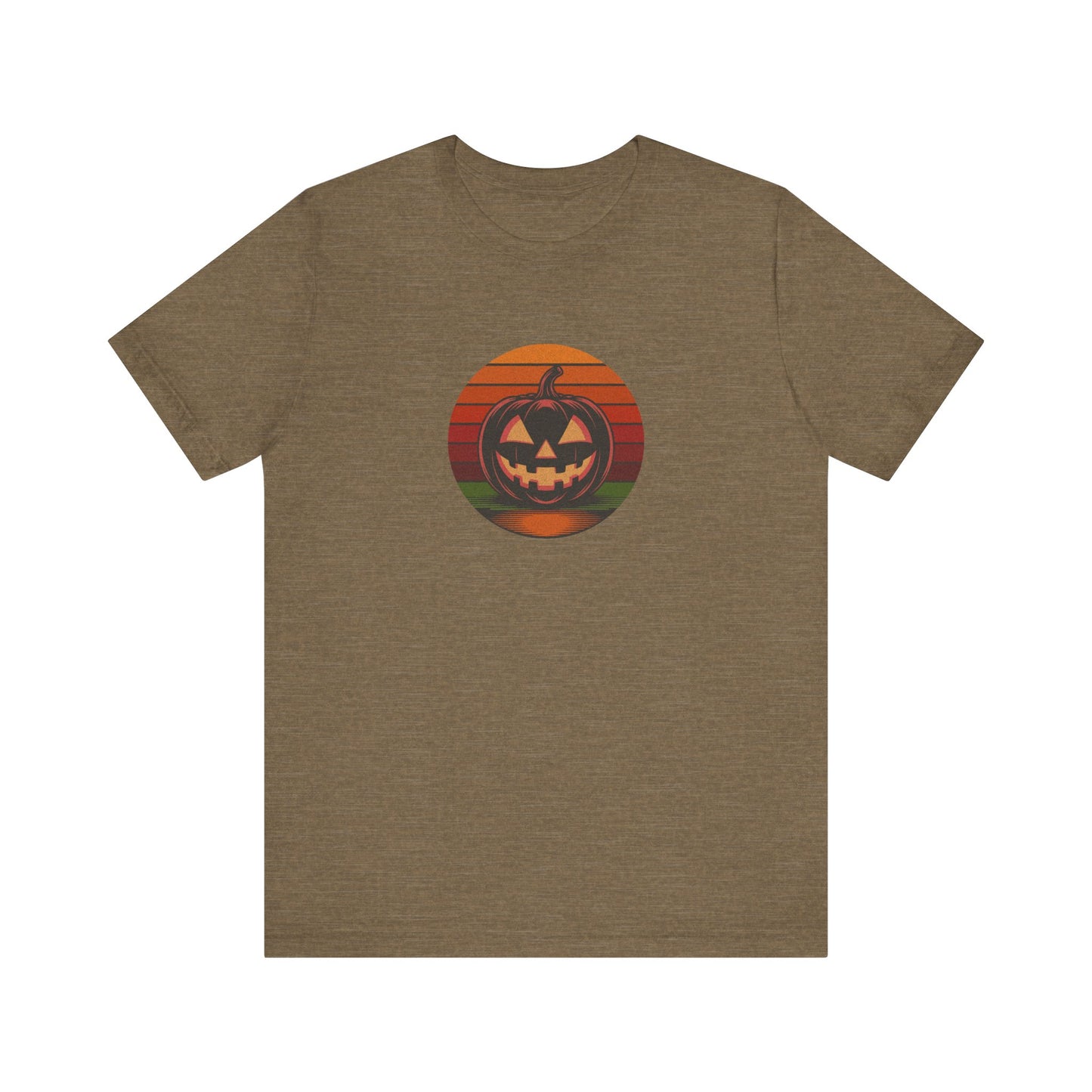 Retro Jack: Bold Grin — Halloween Sunset Tee (Light)