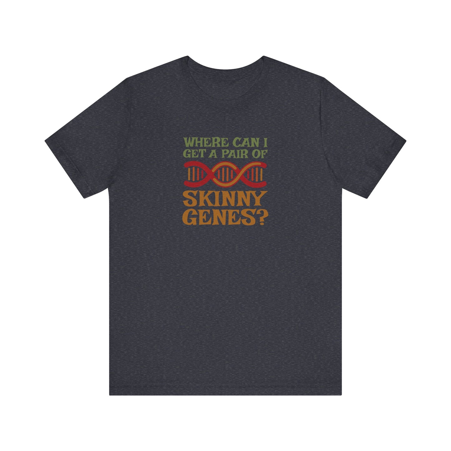 Pair of Skinny Genes (Colorful) — Retro Graphic Tee (Dark)
