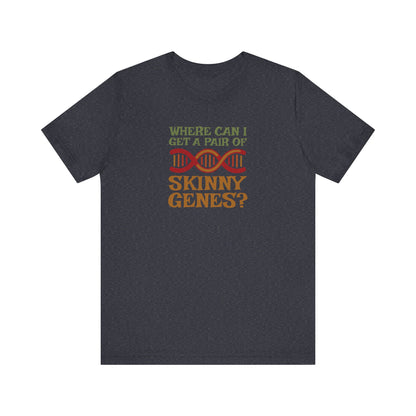 Pair of Skinny Genes (Colorful) — Retro Graphic Tee (Dark)