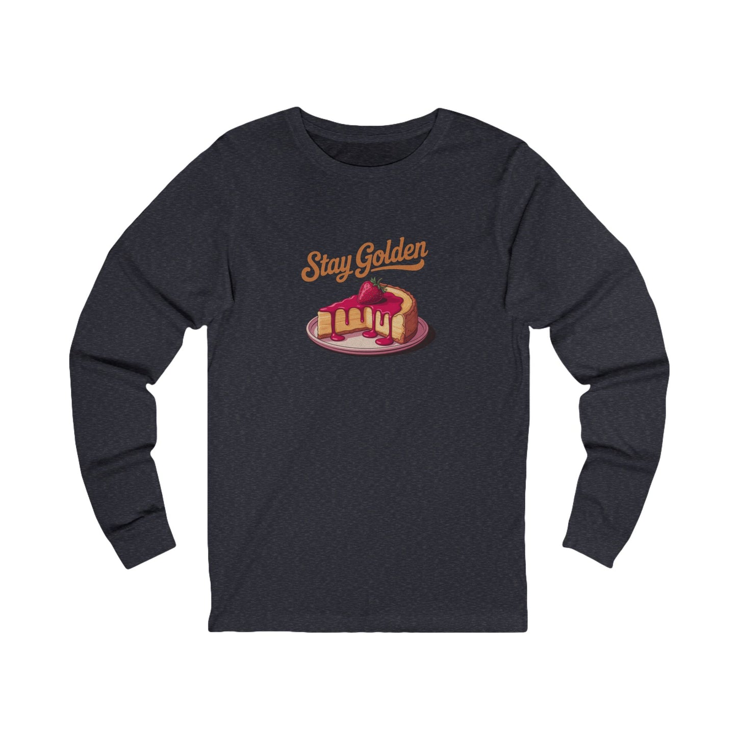 Stay Golden — Retro Cheesecake Graphic Long Sleeve (Dark)
