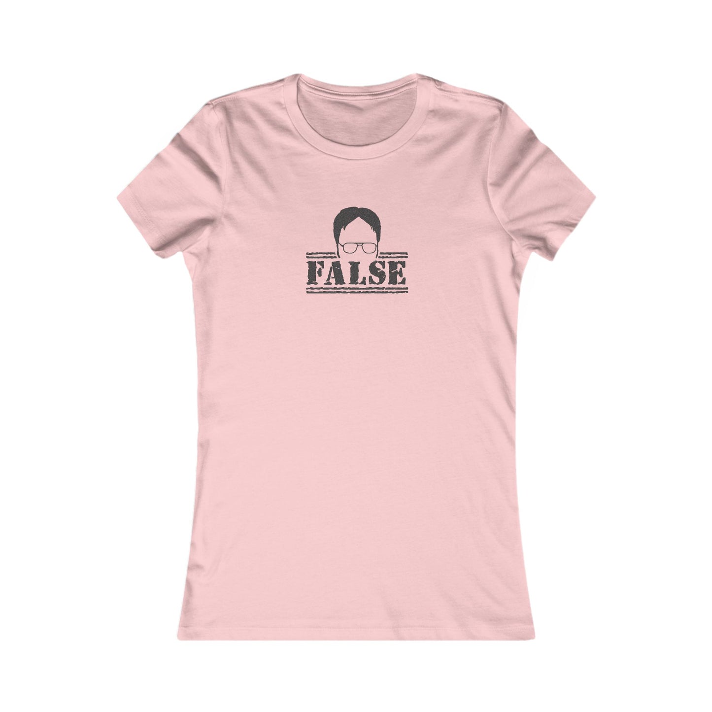 Dwight Schrute FALSE —  The Office-Inspired Retro Women's Tee (Light)