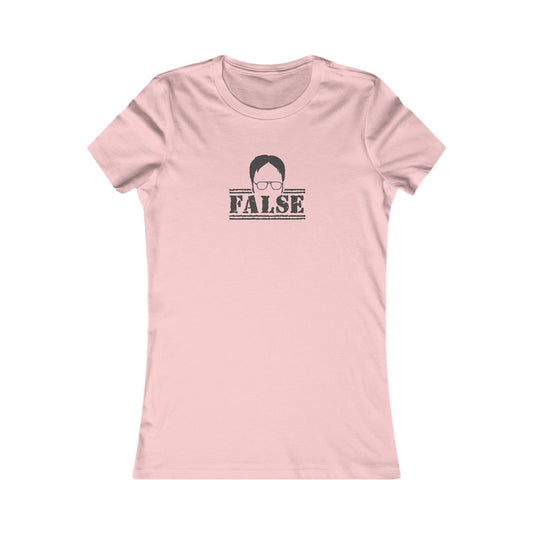 Dwight Schrute FALSE —  The Office-Inspired Retro Women's Tee (Light)