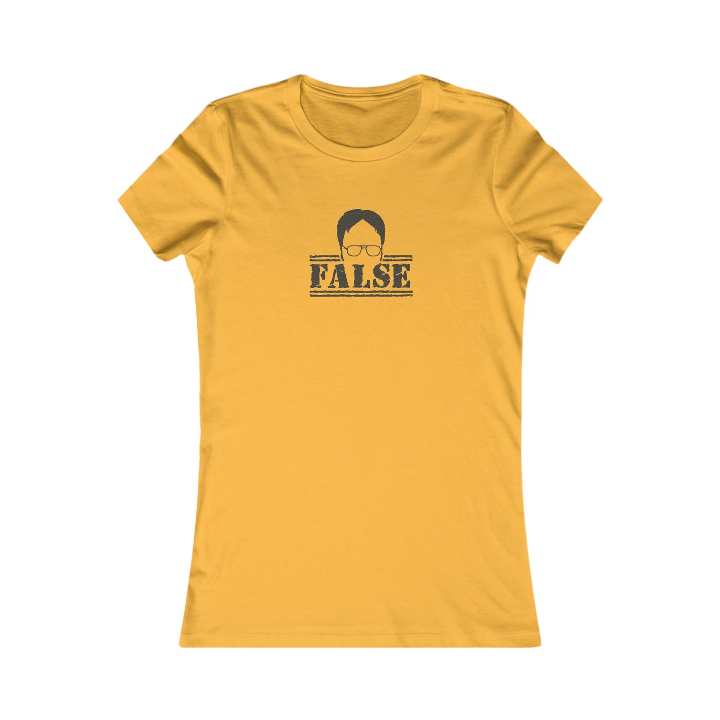 Dwight Schrute FALSE —  The Office-Inspired Retro Women's Tee (Light)