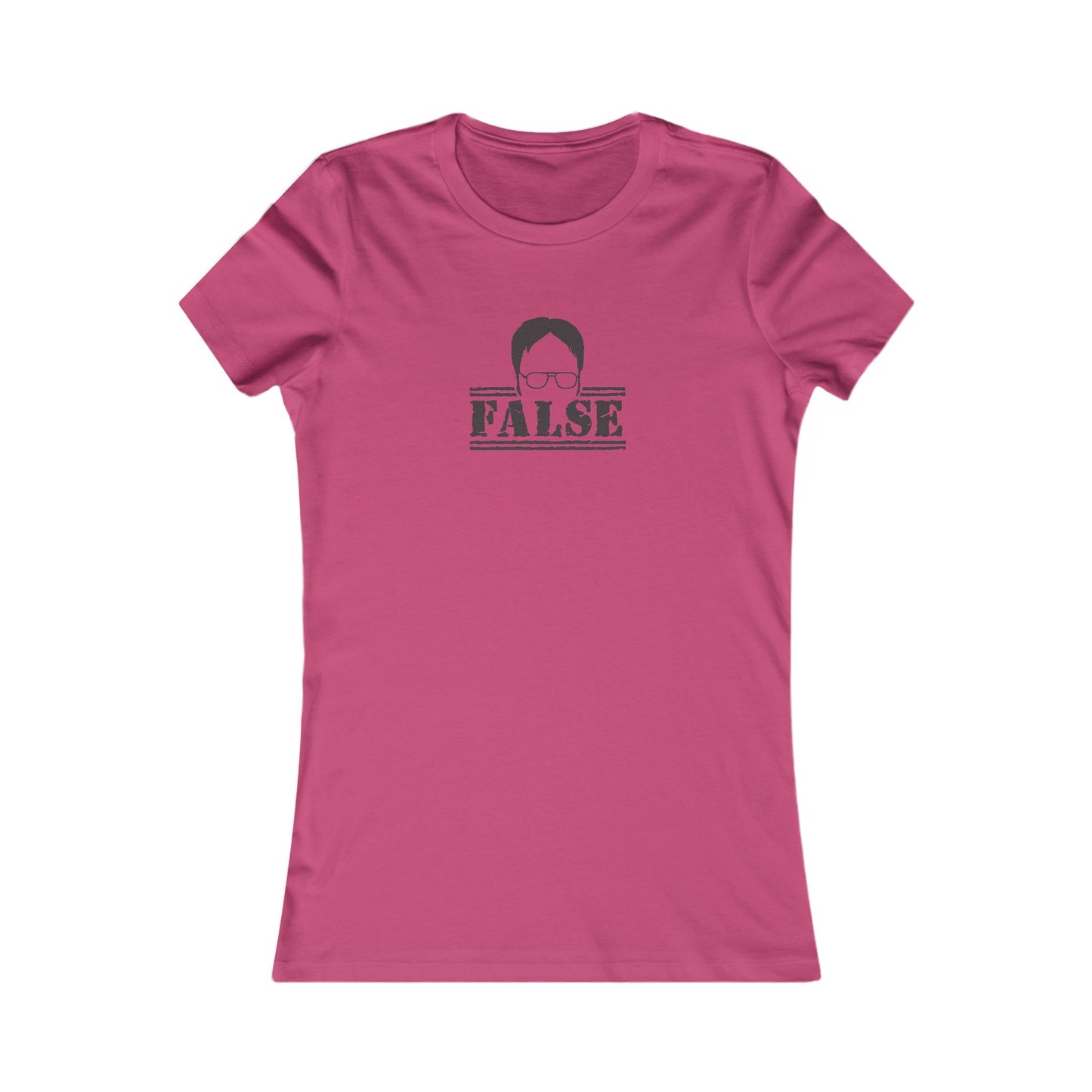 Dwight Schrute FALSE —  The Office-Inspired Retro Women's Tee (Light)