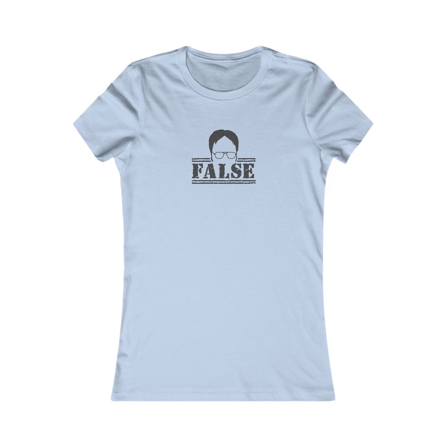 Dwight Schrute FALSE —  The Office-Inspired Retro Women's Tee (Light)