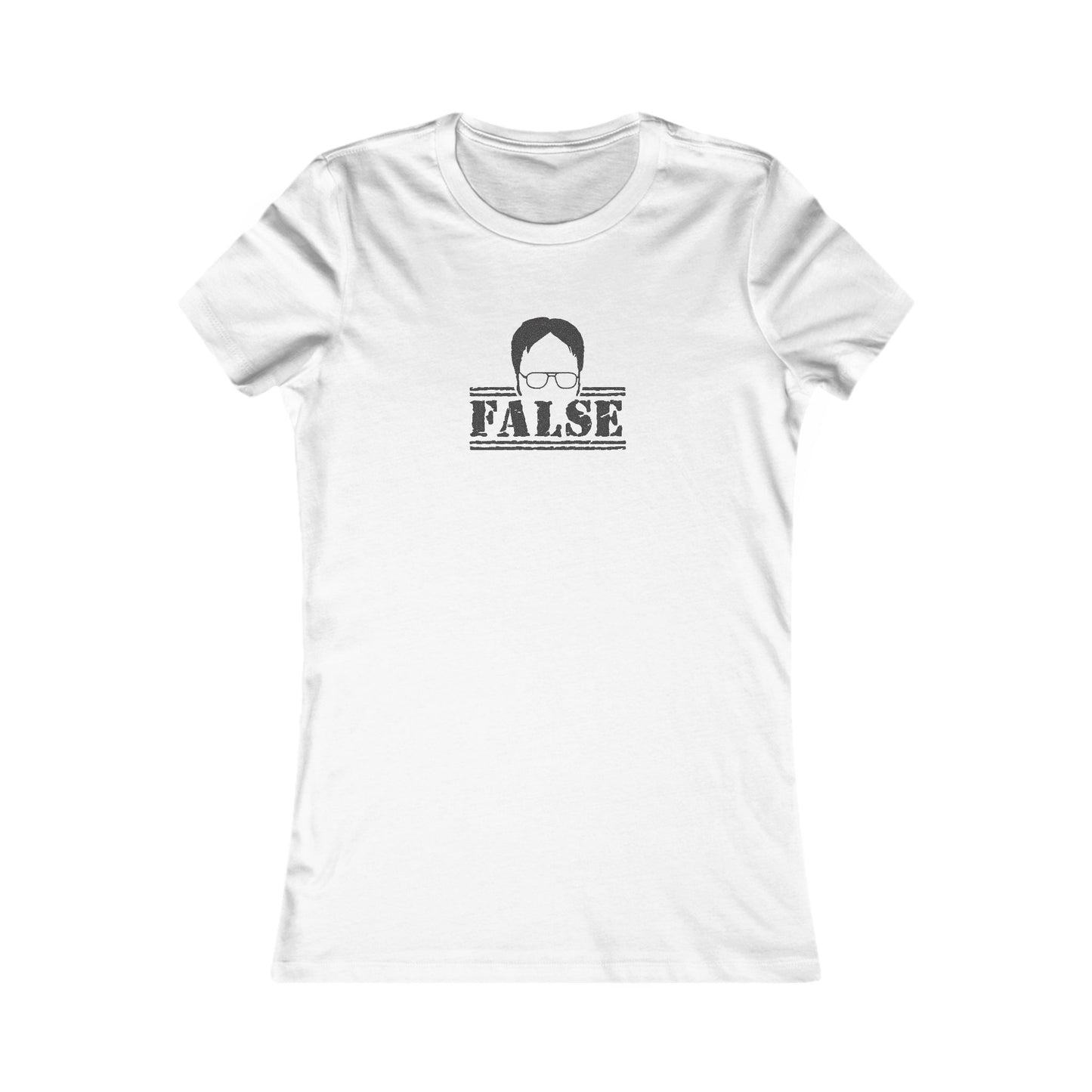 Dwight Schrute FALSE —  The Office-Inspired Retro Women's Tee (Light)
