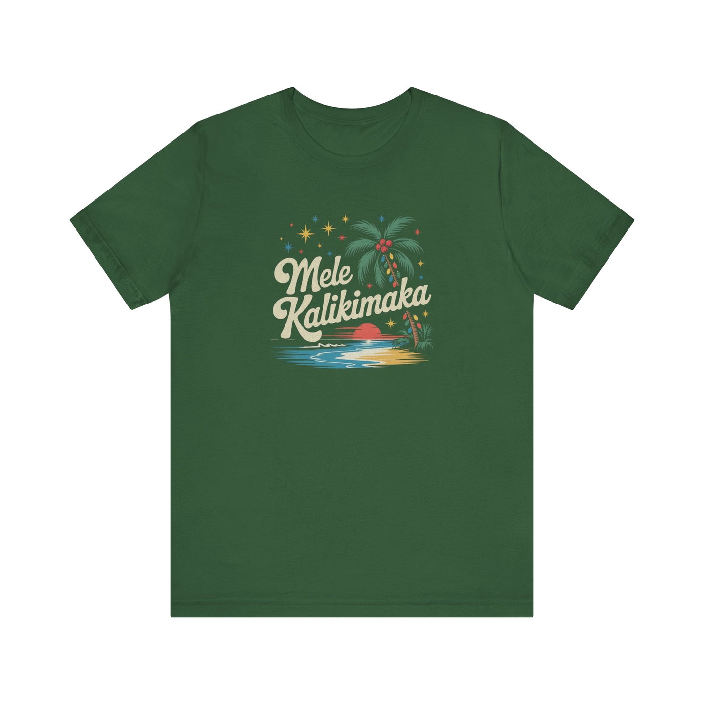 Mele Kalikimaka — Retro Hawaiian Christmas Tee (Dark)