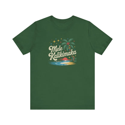 Mele Kalikimaka — Retro Hawaiian Christmas Tee (Dark)