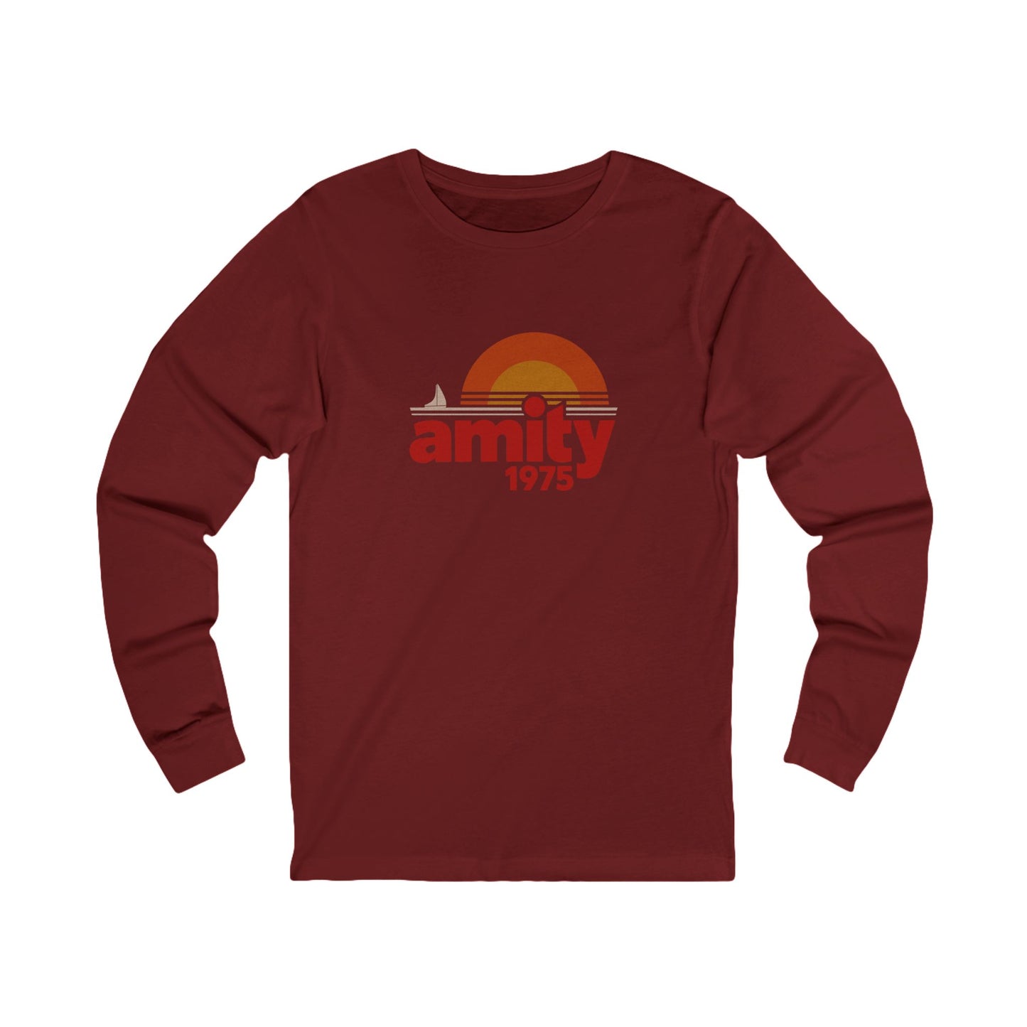 Amity Island 1975 — Jaws-Inspired Retro Long Sleeve (Dark)