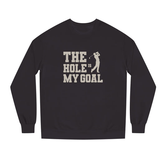 The Hole Is My Goal — Golf Silhouette Retro Sweatshirt (Dark)