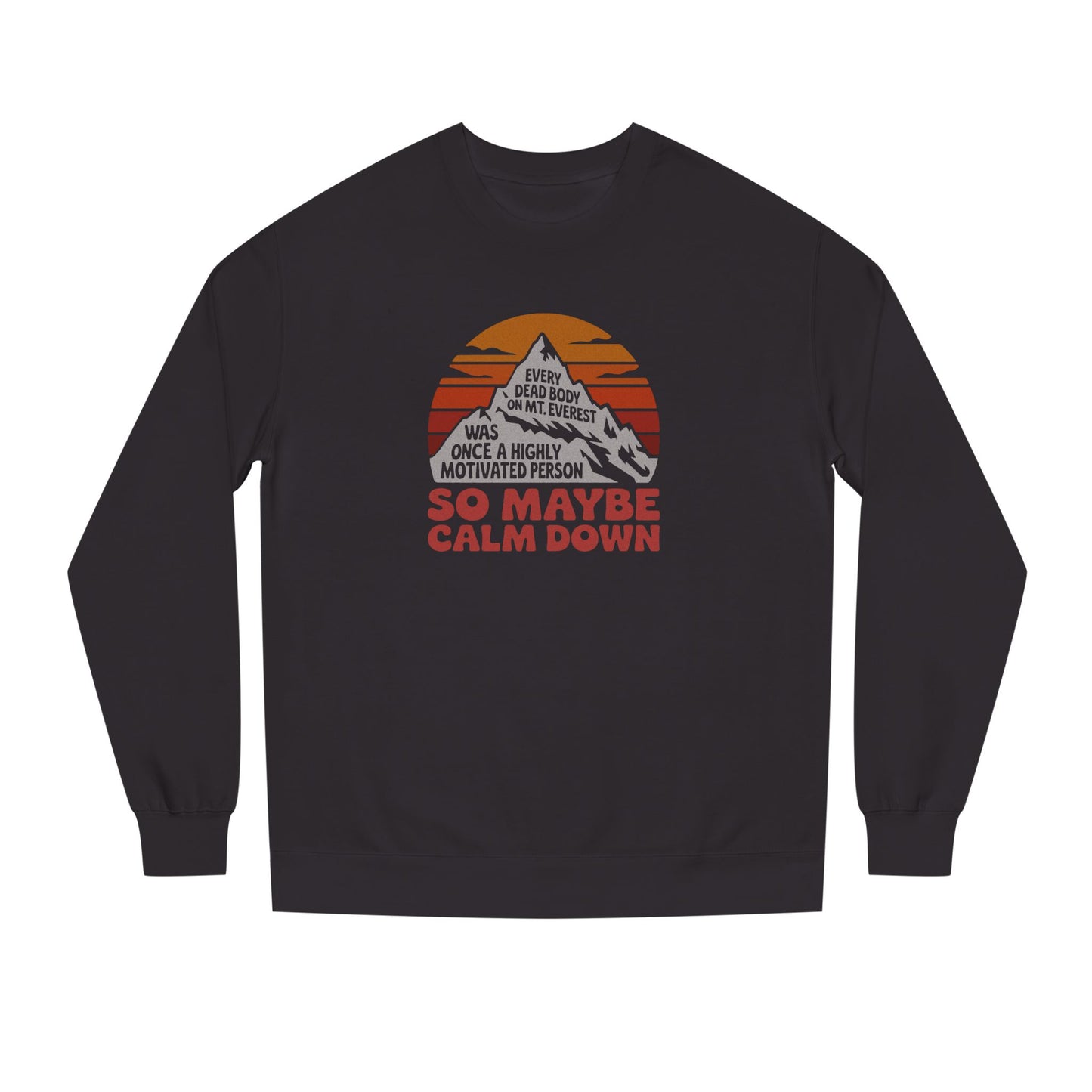Everything in Moderation (Especially Fitness) – Mount Everest Retro Sweatshirt (Dark)