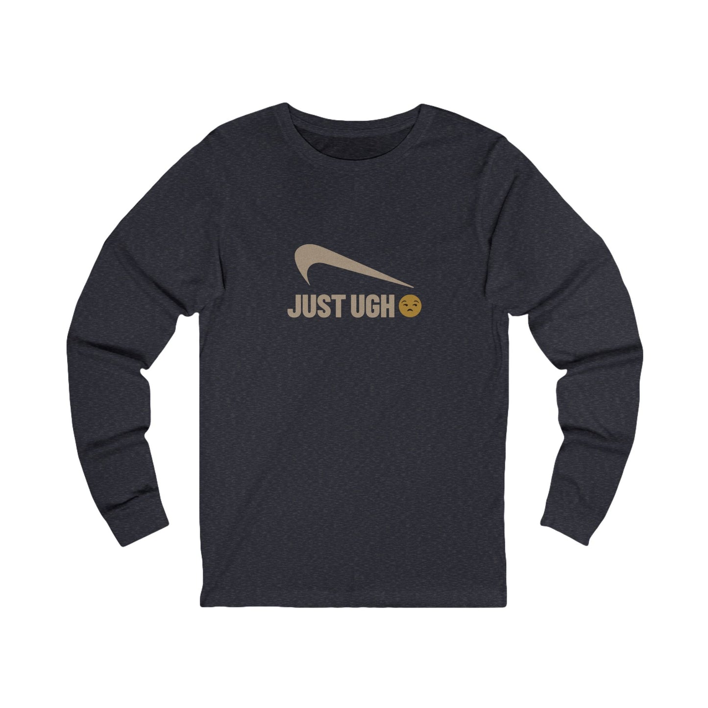 Just Ugh 😒 Athletic Parody — Retro Workout Long Sleeve (Dark)