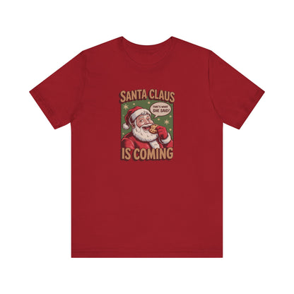 Santa Claus is Coming — Vintage Christmas Tee (Dark)