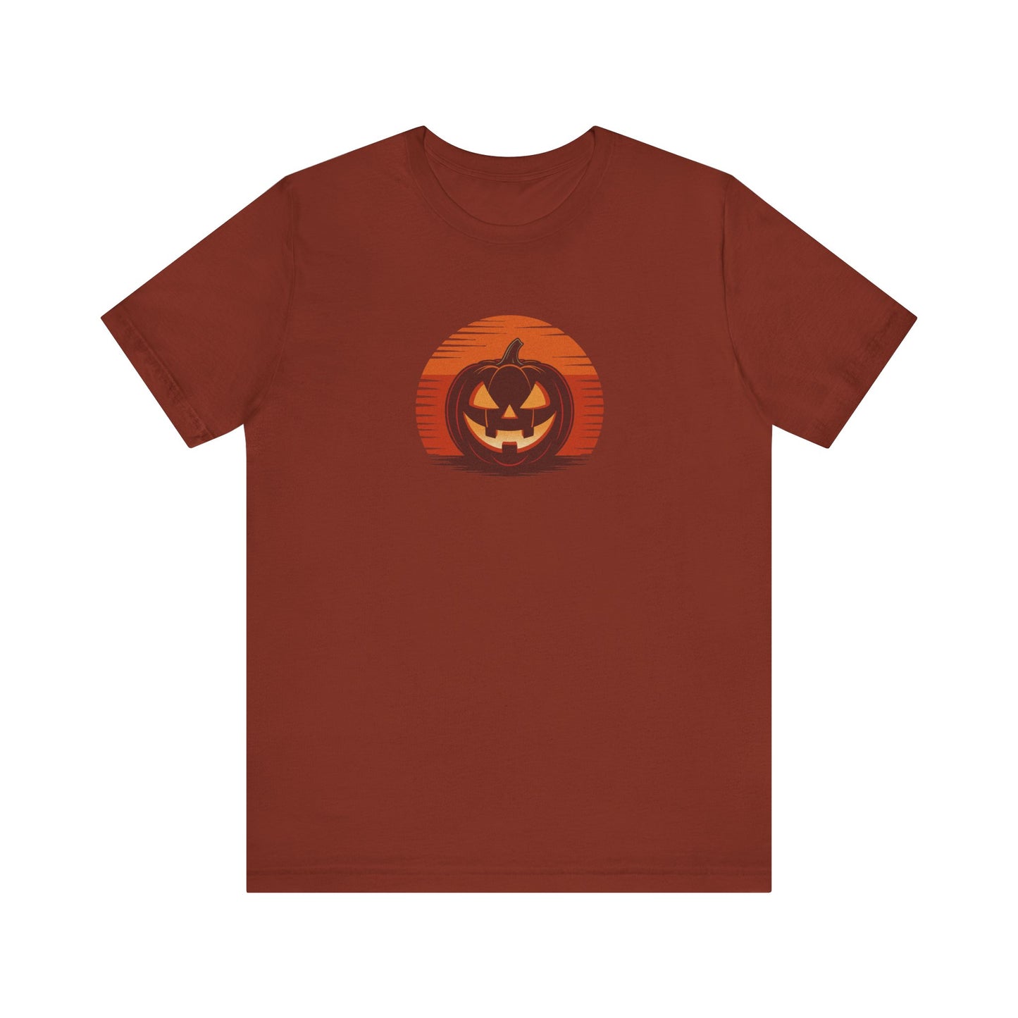 Retro Jack: Sliced Sunset — Halloween Sunset Tee (Dark)