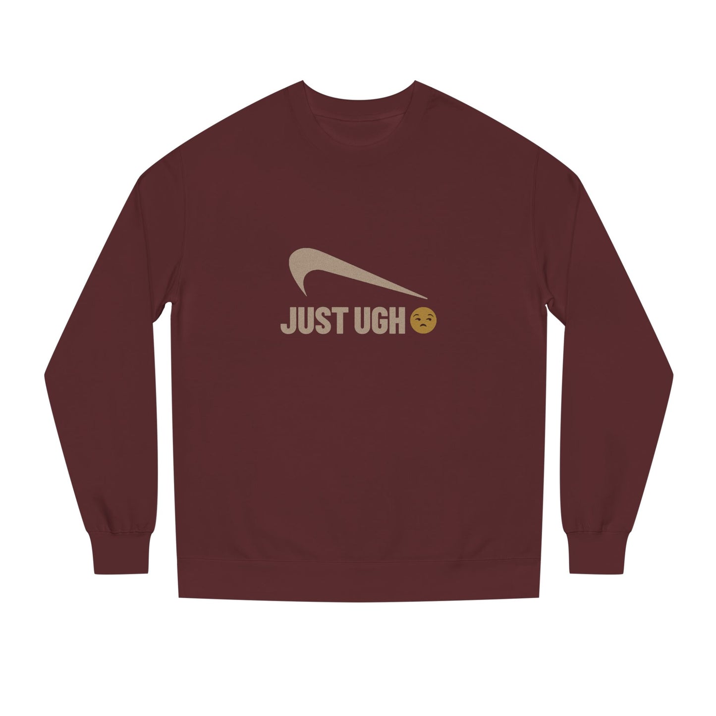 Just Ugh 😒 Athletic Parody — Retro Workout Sweatshirt (Dark)