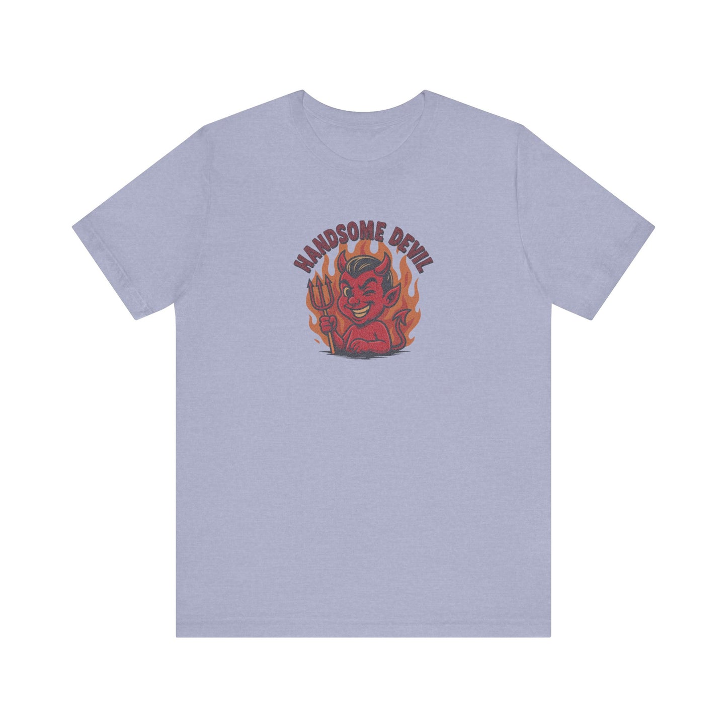 Handsome Devil — Fiery Retro Halloween Tee (Light)
