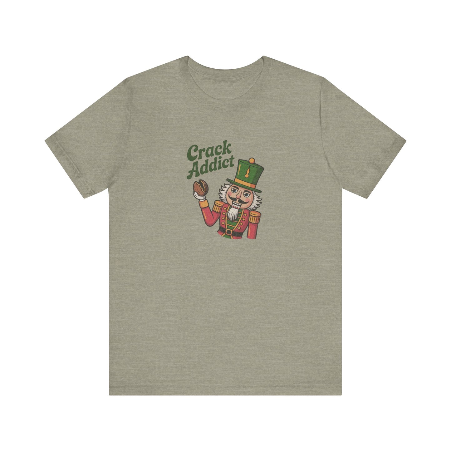 Crack Addict Nutcracker — Vintage Christmas Retro Tee (Light)