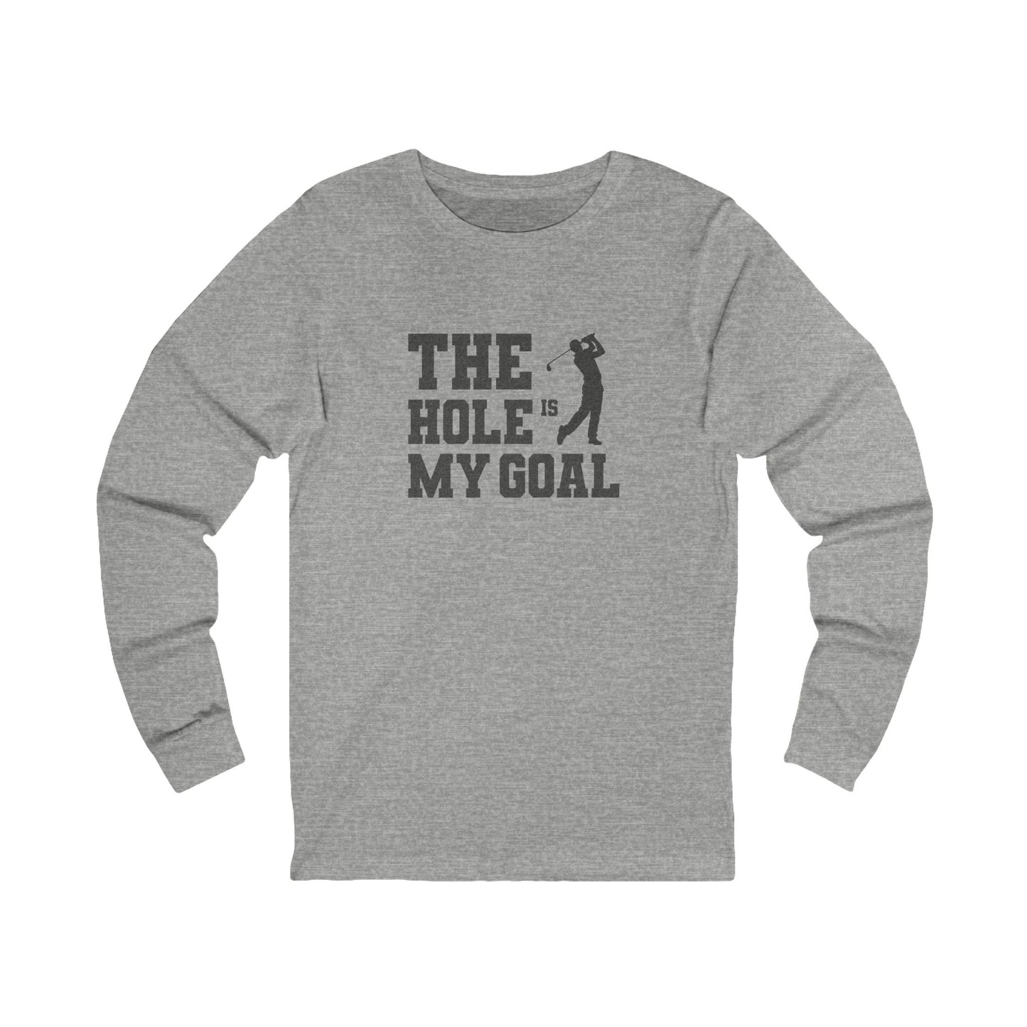 The Hole Is My Goal — Golf Silhouette Retro Long Sleeve (Light)