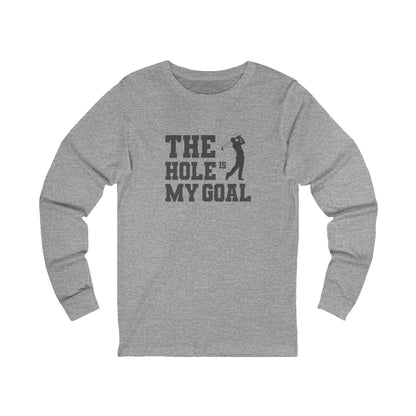 The Hole Is My Goal — Golf Silhouette Retro Long Sleeve (Light)