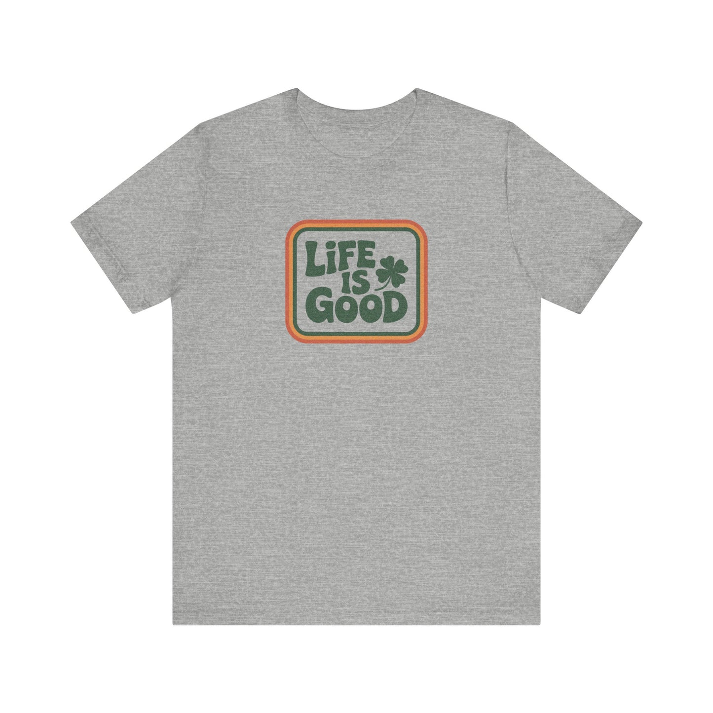 Life Is Good, Shamrock Style — St. Patrick’s Retro Tee (Light)