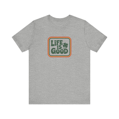 Life Is Good, Shamrock Style — St. Patrick’s Retro Tee (Light)