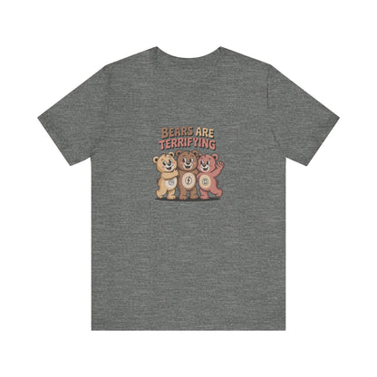 Bears Are Terrifying (Cute Remix) — Retro Tee (Light)