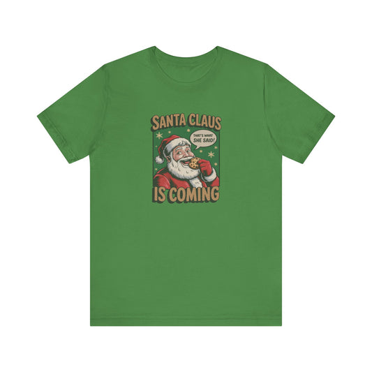 Santa Claus is Coming — Vintage Christmas Tee (Light)