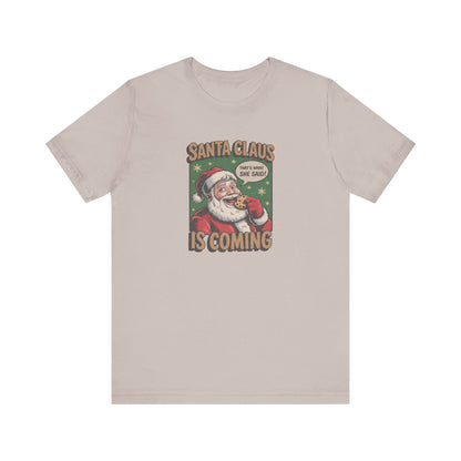 Santa Claus is Coming — Vintage Christmas Tee (Light)
