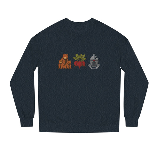 Bears, Beets, Battlestar (Icons) — Retro Sweatshirt (Dark)