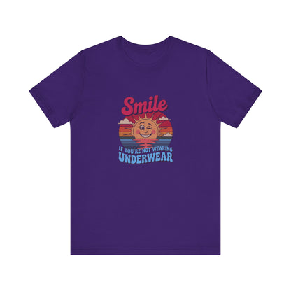 Smile If You’re Not Wearing Underwear — Retro Tee (Dark)