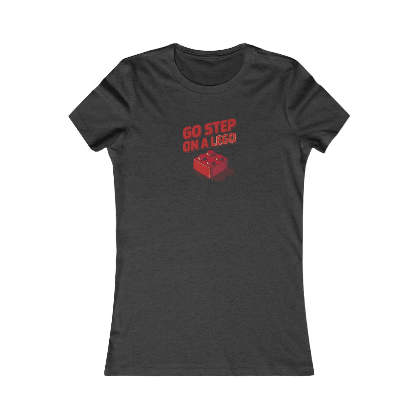 Go Step on a LEGO — Red Plastic Brick Retro Women's Tee (Dark)