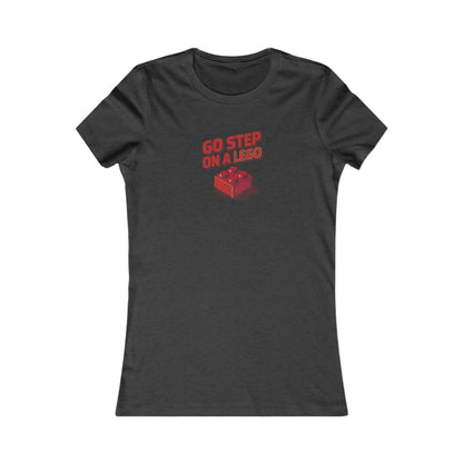 Go Step on a LEGO — Red Plastic Brick Retro Women's Tee (Dark)