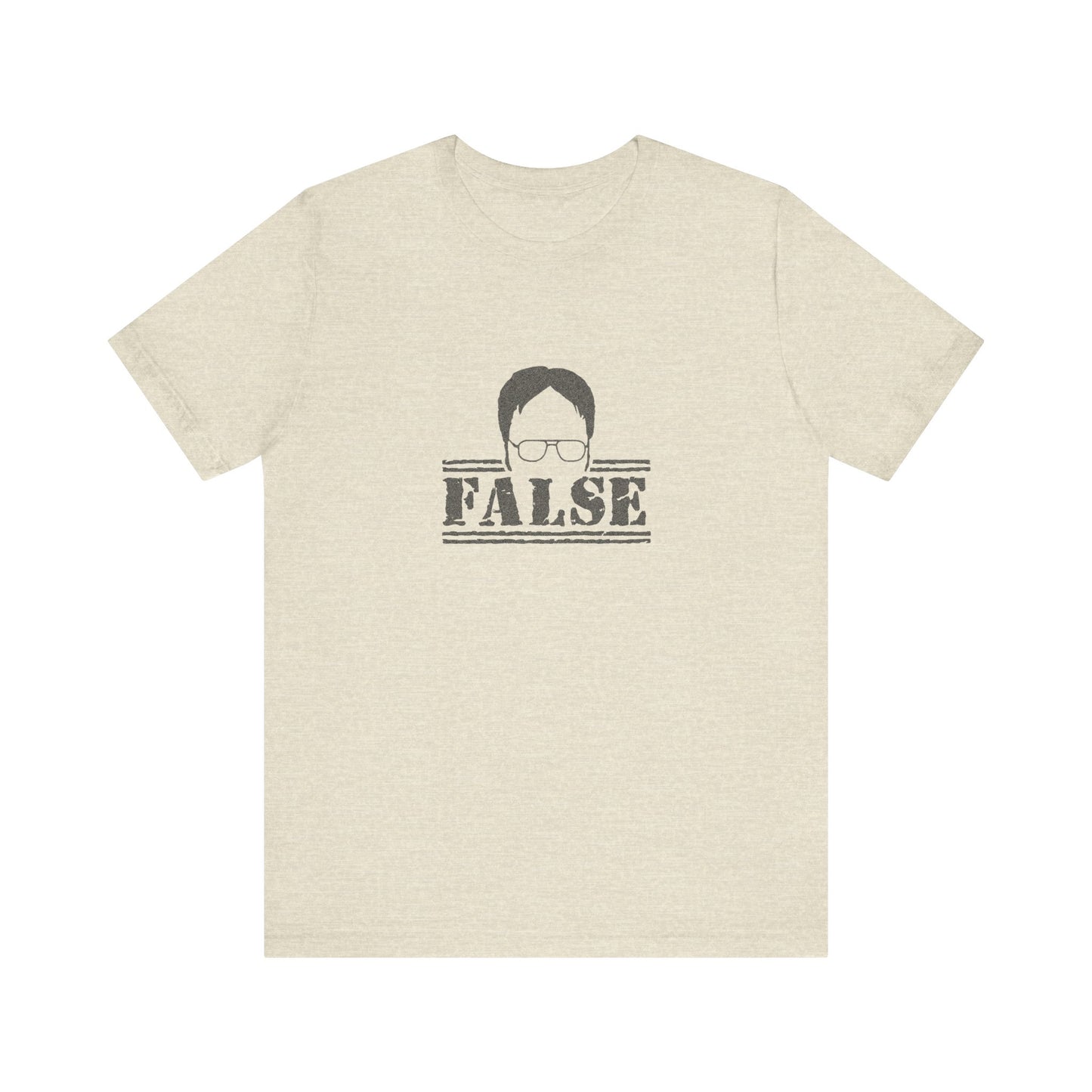 Dwight Schrute FALSE —  The Office-Inspired Retro Tee (Light)