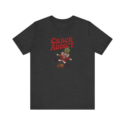 Crack Addict Nutcracker (Unhinged Remix) — Retro Tee (Dark)