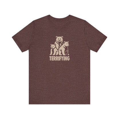 Bears Are Terrifying — Retro Silhouette Tee (Dark)
