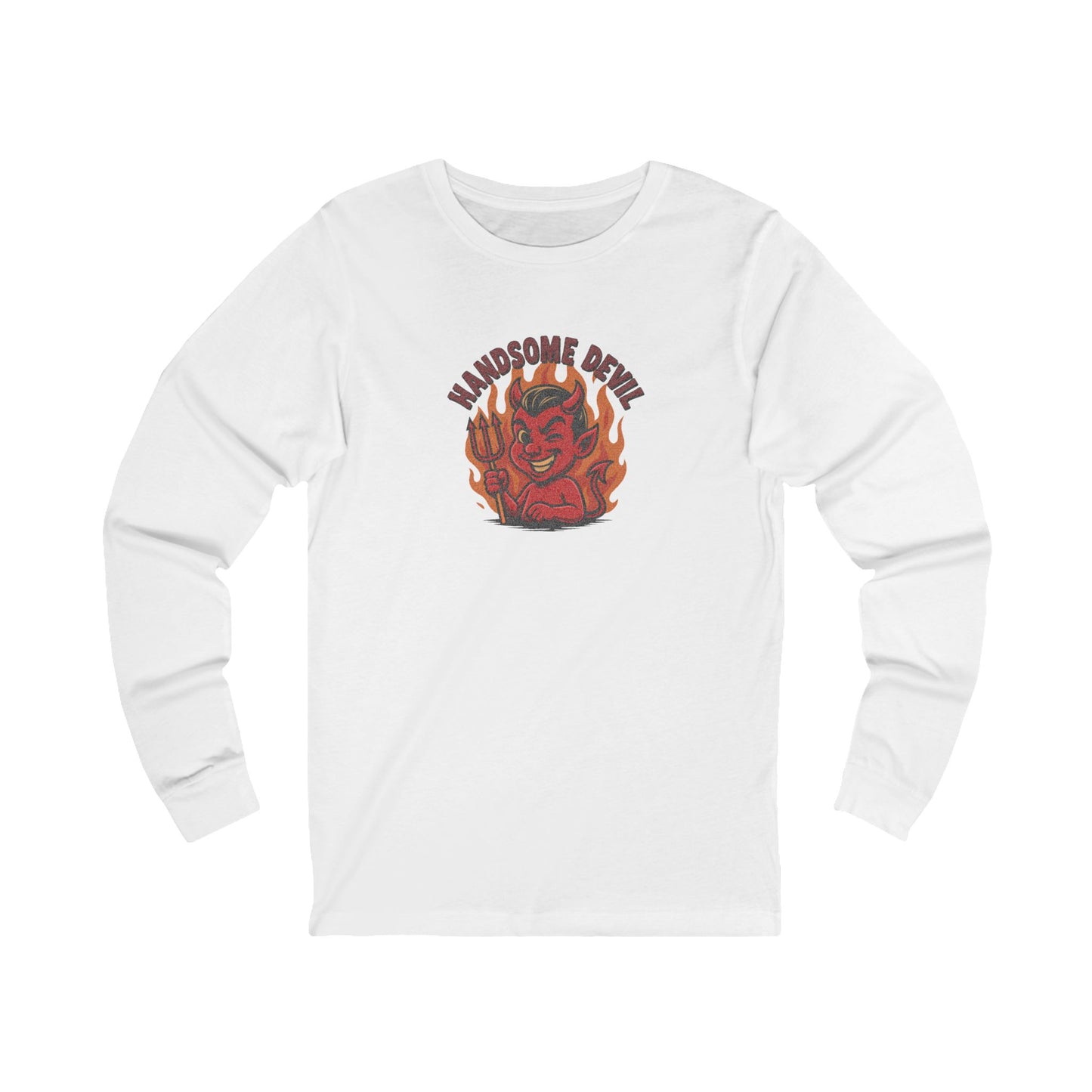 Handsome Devil — Fiery Retro Halloween Long Sleeve (Light)
