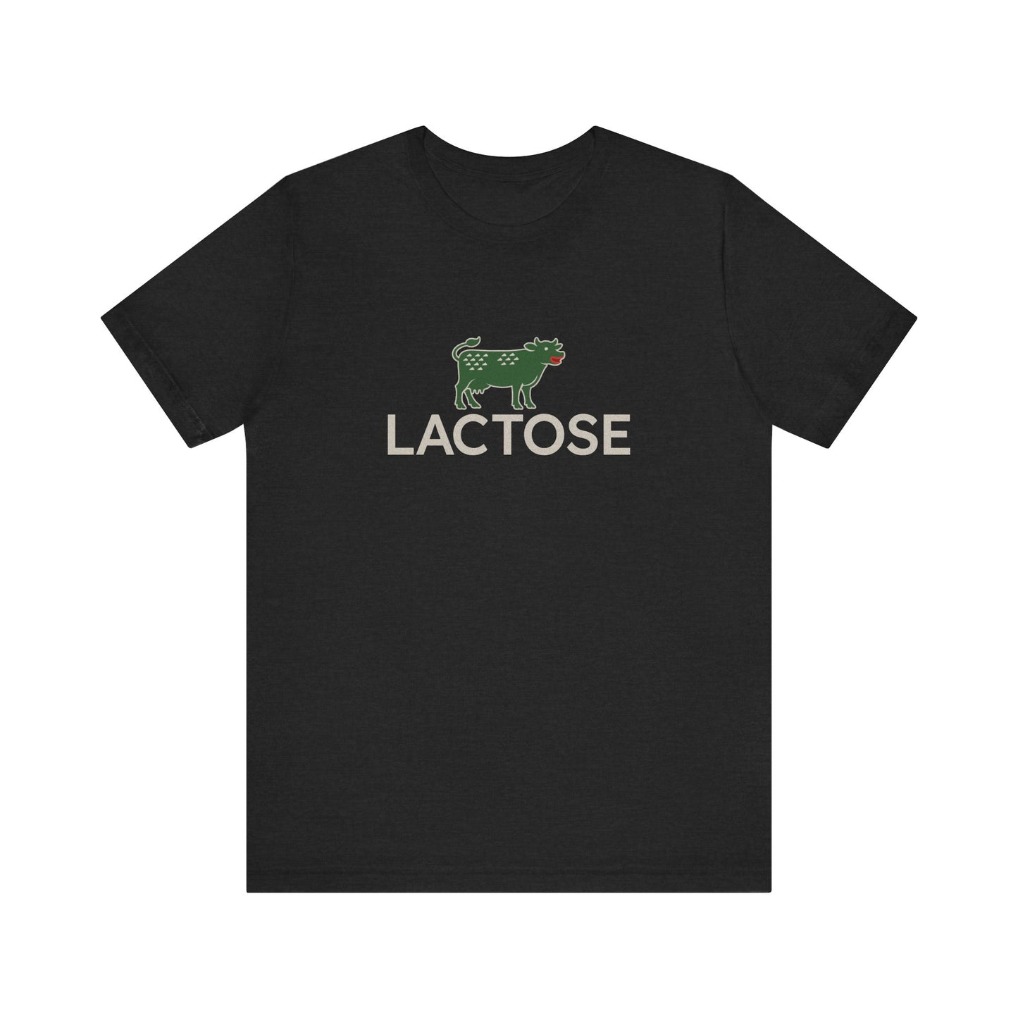 Life is a Beautiful… Typo – LACTOSE Logo Parody Retro Tee (Dark)