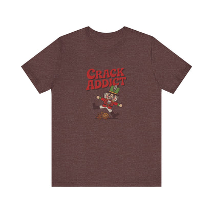 Crack Addict Nutcracker (Unhinged Remix) — Retro Tee (Dark)