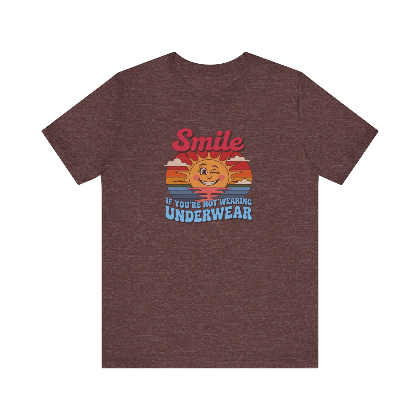 Smile If You’re Not Wearing Underwear — Retro Tee (Dark)