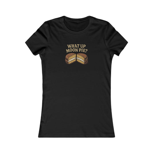 What Up, Moon Pie? — Big Bang Theory Retro Women's Tee (Dark)