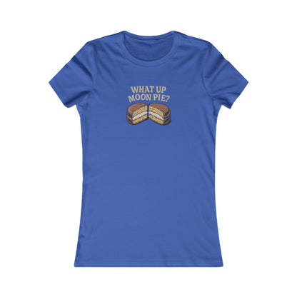 What Up, Moon Pie? — Big Bang Theory Retro Women's Tee (Dark)