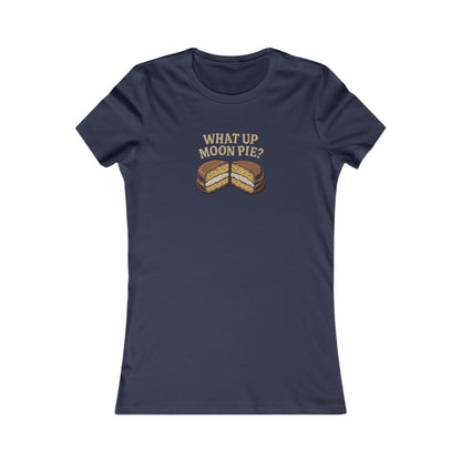 What Up, Moon Pie? — Big Bang Theory Retro Women's Tee (Dark)