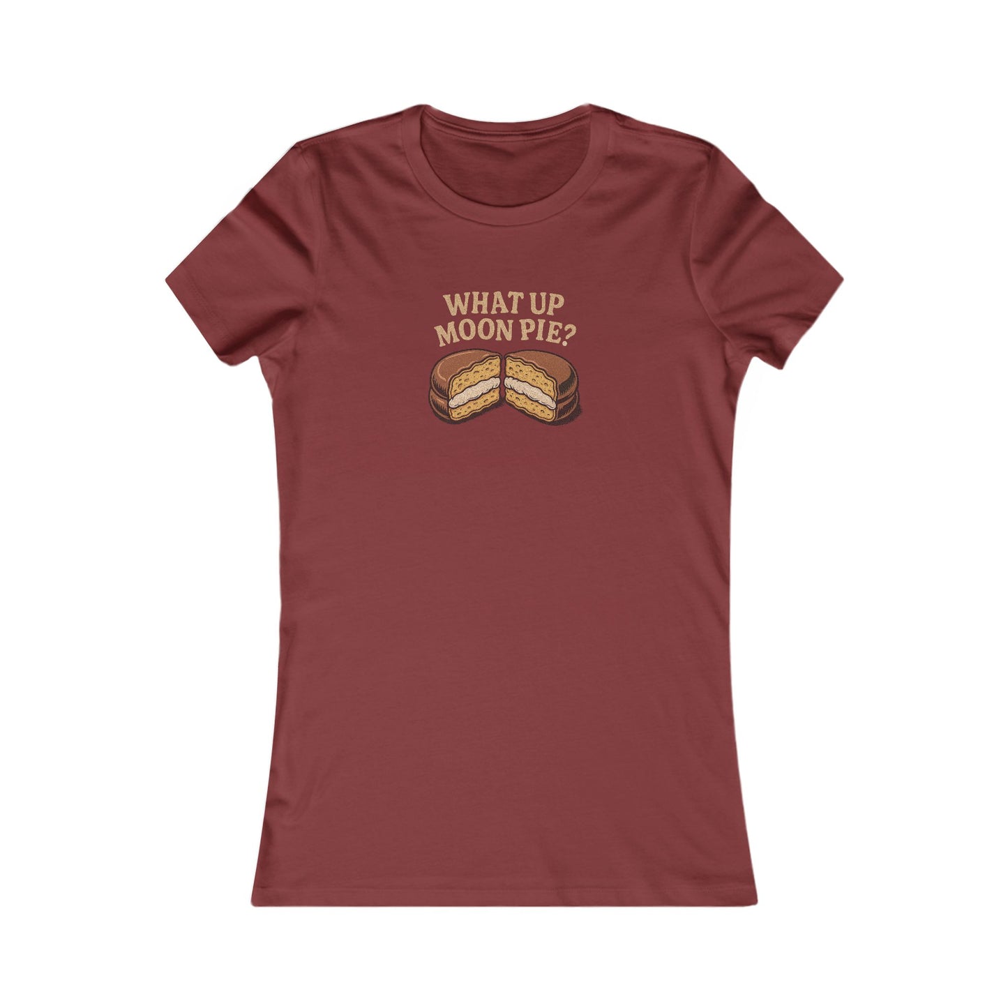What Up, Moon Pie? — Big Bang Theory Retro Women's Tee (Dark)