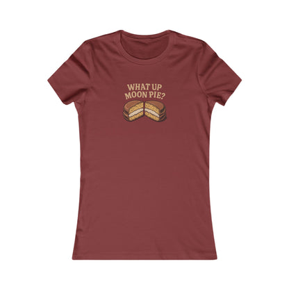 What Up, Moon Pie? — Big Bang Theory Retro Women's Tee (Dark)