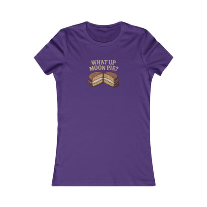 What Up, Moon Pie? — Big Bang Theory Retro Women's Tee (Dark)