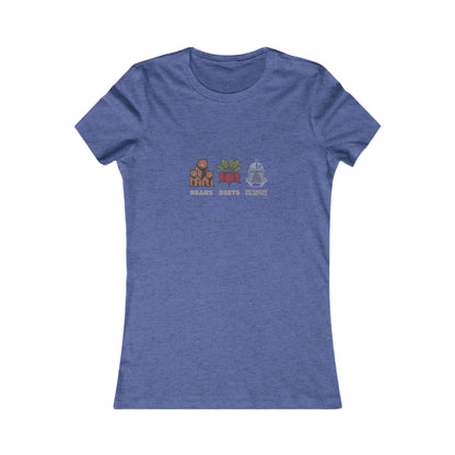 Bears, Beets, Battlestar (Captions) — Retro Women's Tee (Dark)